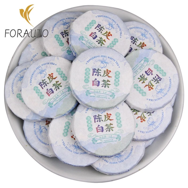 500 г высушенной мандариновой кожуры белый чай Юньнань старые чайные листья оптом маленький чайный торт - Изображение 1 из 4