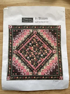 IN BLOOM Quilt Pattern by Timeless Treasures Sandi Irish 77” Square - Image 1 of 4