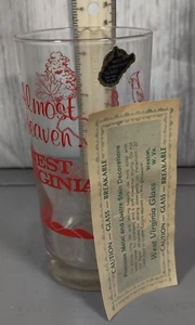 Vintage Weston West Virginia Glass Almost Heaven Red Document Sticker Rare - Picture 1 of 5
