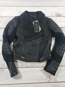 Zara women TRF Black Jacket With 2 Zippered Pockets Size Small New E1 - Picture 1 of 9