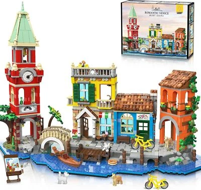 Venice Main Street Building Set, 2155 PIEZAS City Riverside House Building Block Kit Foto 1 de 4