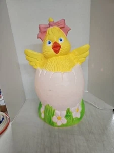 Rare Vintage Easter Chick Hatchling Light Up Blow Mold  Made in Canada 21" - Picture 1 of 11