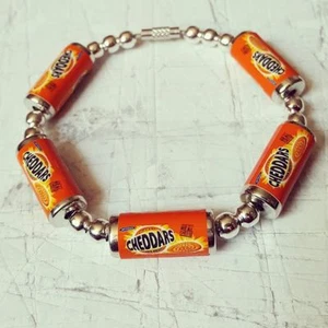 OOAK Unique MINI CHEDDARS BRACELET handcrafted CHEESE retro BISCUIT mcvities ACE - Picture 1 of 1