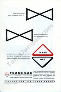 Texas Gas Transmission Corporation 1960 impresión antigua coleccionable anuncio (851) - Imagen 1 de 1
