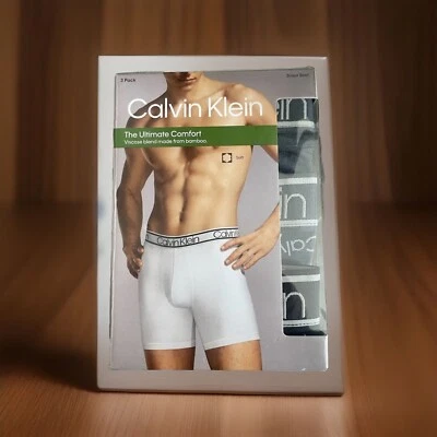 Calzoncillos boxer Calvin Klein para hombre L negro gris paquete de 3 ropa interior de máxima comodidad Foto 1 de 4