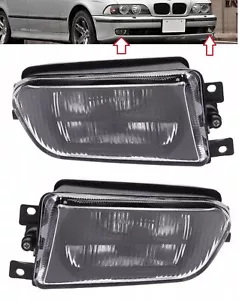 PAIR / SET LEFT - RIGHT FRONT FOG LIGHT LAMPS FITS BMW 5 SERIES E39 1996-2000 - Picture 1 of 8