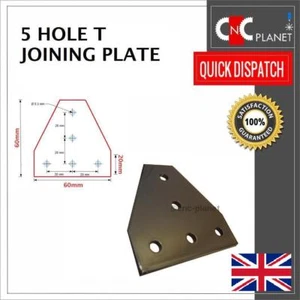 Piastra di giunzione 5 fori T 2020 slot a V alluminio stampante 3D staffa connettore angolo connettore - Foto 1 di 3