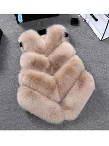 New Luxury Faux Fur Vest Women Furry Short Faux Fur Vests Coat Fur Gilet - Picture 1 of 26