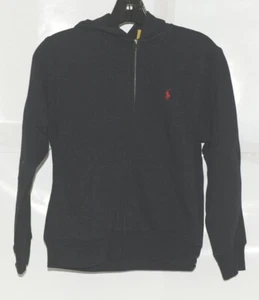 Polo Ralph Lauren Avery Heather Gray Color Hooded Zip Up Jacket Medium 10-12 - Picture 1 of 10