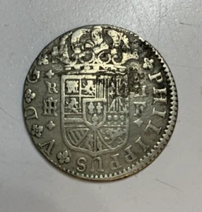 1723 spain 2 reales see photos ready to ship #456 - Picture 1 of 2