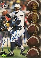 1995 Classic Five Sport Autographs #47 Kerry Collins  