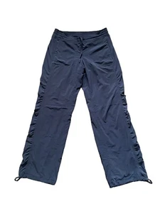 Athleta Womens Windbreaker Athletic Fitness Yoga Pants Size 10 Navy Blue  - Picture 1 of 12