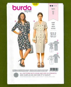 Misses Dress Sewing Pattern, Extra Pockets & Button Front! (10-20) Burda 6440 - Picture 1 of 4