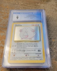Base Set Unlimited Chansey Holo Rare 3/102 Pokemon TCG CGC 9 - Picture 1 of 1