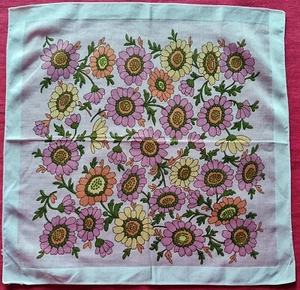 "PAÑUELOS DE COLECCIÓN AUTÉNTICO ARTE FLORAL FLORES SILVESTRES ALGODÓN 12" - Imagen 1 de 3