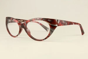 Authentic Mikli Glasses 1236 2960 Red Silver Marble 51mm Frames Eyeglasses RX - Picture 1 of 7