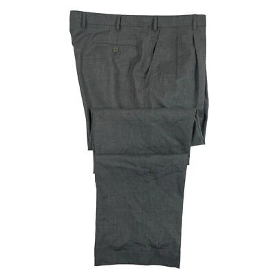 Brioni Cannes Mid Gray Mens Pleated Mens Wool Trouser Size 38x31 - Image 1 of 4