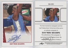 2021-22 Leaf Memories 1990 Base Red /25 Day'Ron Sharpe #BA-DS1 Rookie Auto RC