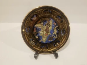 Vintage Plate - Dakas Keramik - Hand Made in Rhodos 24 K Gold Décor - Picture 1 of 3