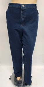 WOMEN’S ORIGINAL RELAXED FIT STRAIGHT LEG JEANS Long Dark Plus Lee - Picture 1 of 5