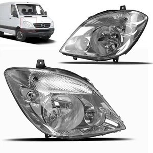 Fari Anteriori Per Mercedes Sprinter 2006-2016 Con Fendinebbia Con Attuatore SET - Imagen 1 de 6
