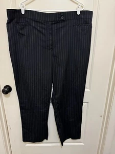 Worthington Womens Pants Sz 24W Pinstripe Curvy Fit High Rise Flare Leg - Picture 1 of 2