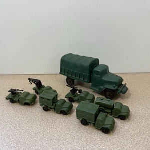 Vintage Auburn Rubber Army Truck #656 Made in USA 1950-60s + Hong Kong Vehicles - Picture 1 of 6