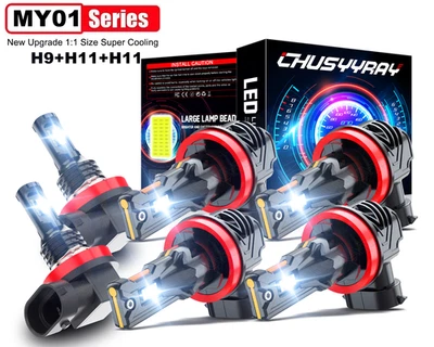 For Nissan Maxima 2016-2018 LED High/Low Beam Headlight+Fog Light Bulb Combo Kit - Image 1 of 4