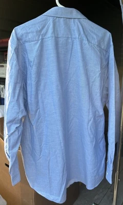 Port Authority Long Sleeve Blue Button Down collar Easy Care Shirt S658 Size 2XL - Image 1 of 4