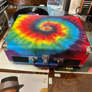 Victrola 3-Speed Bluetooth Portable Suitcase Record Player - Tie Dye - Picture 1 of 3