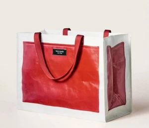 NUEVO Bolso de Mano Grande Kate Spade X Target Rojo Reutilizable Mercado de Agricultores Bolsa de Reutilización 🟥 - Imagen 1 de 2