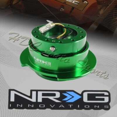 NRG Green Ball Lock 6-Hole Steering Wheel Gen 2.5 Quick Release Adapter Kit - Image 1 of 4