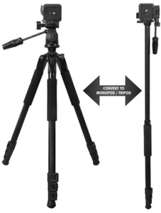 80" Inch 2 in 1 Heavy Duty Camera Tripod for Cameras/Camcorders with Foam Grips - Picture 1 of 4