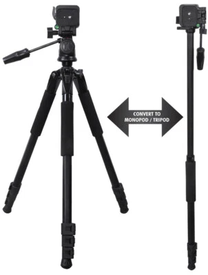 80" Inch 2 in 1 Heavy Duty Camera Tripod for Cameras/Camcorders with Foam Grips - Image 1 of 4