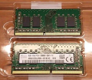 DELL Laptop Arbeitsspeicher RAM 2x 8GB, DDR4-2666, SO-DIMM - Bild 1 von 1