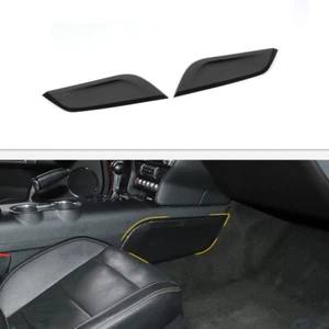 2x Interior Gear Shift Side Panel Trim Cover For Ford Mustang 2015+ Carbon Fiber - Picture 1 of 9