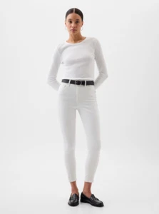 GAP High Rise Universal Legging Jean White Stretch Plus Size 18/34 #441686 RT$80 - Picture 1 of 6