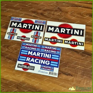 A lot of Sponsor MARTINI Style Racing High Qualuty Laminated Decals Stickers Set - Picture 1 of 3