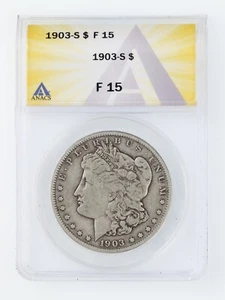 1903-S $1 Morgan Silver Dollar ANACS F 15 - Picture 1 of 4