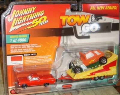 1965 CHEVY EL CAMINO PICK UP  & PARADE FLOAT TRAILER - 1:64 - JOHNNY LIGHTNING - Image 1 of 3