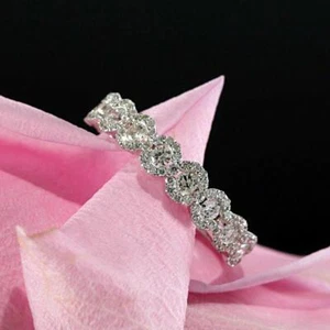 1/5Ct White Round Cut CZ Round Halo Engagement Ring In Solid 925 Sterling Silver - Picture 1 of 4