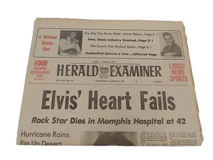 LA Herald Examiner Elvis Presley edición muerta. El corazón de Elvis falla. 17 de agosto de 1977. - Imagen 1 de 7