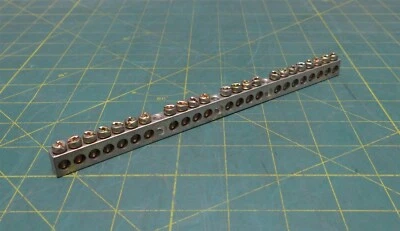 CMC NA-75 Ground Bar, CU9AL, 23 Position, 4-14 AWG, 8.125" Length, 0.66" Height - Image 1 of 4