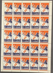 FULL SHEET OF 25 FLY WITH THE US MARINES CAMPAIGN STAMPS - Picture 1 of 1