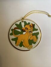 Re Leone Simba Pride Of Stagione Natale Disney Grolier Porcellana Disk Ornamento