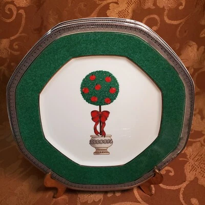 2 Placas Topiarias Mikasa COMO NUEVAS con Etiqueta Original - Acento Platino 9" L3285 Foto 1 de 2