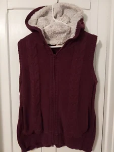 Gander Mountain, Hooded Sweater Vest, Purple, Women's XL. - Picture 1 of 2