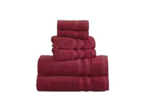 Mainstays Performance Anti-Microbial Solid 6 Piece Towel Set, RED - Picture 1 of 1