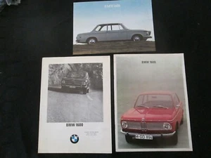 BMW 1600 1967-1968 conjunto de hojas y folletos (3) catálogo de ventas inglés cupé anterior a 2002 - Imagen 1 de 10