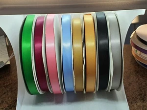 Satin Ribbon 16mm (5/8" inch) - Double Sided ,100yards on a roll - Picture 1 of 12
